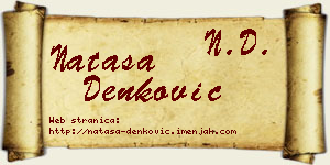 Nataša Denković vizit kartica